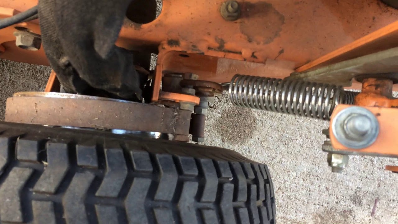 Scag walk behind mower mod to make the steering feel light. YouTube