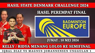 HASIL LENGKAP PEREMPAT FINAL DENMARK CHALLENGE 2024 | HASIL BADMINTON HARI INI