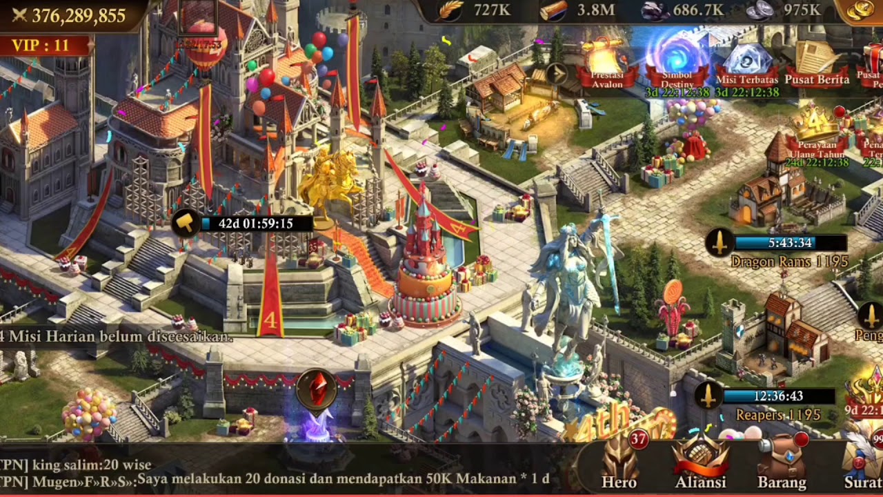 King of Avalon 5 Top stronghold level PEMAIN TERKAYA bisa dibilang gitu