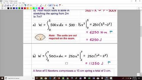 MATH 2414 - Work (Hooke