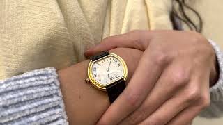 Vidéo: Montre Cartier Ellipse (Ref 78091) en or jaune 18 Cts vers 1970. Mécanique.