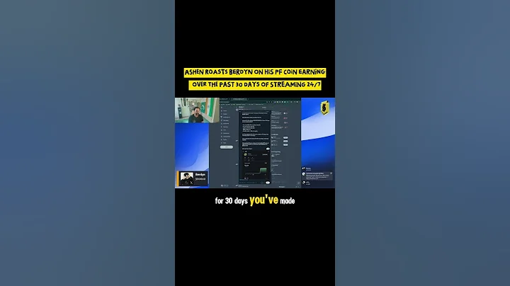 Ashen roasts Berdyn on his PF coin earning over the past 30 days of streaming 24/7 #clip #ashenclips