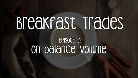 How to use On Balance Volume