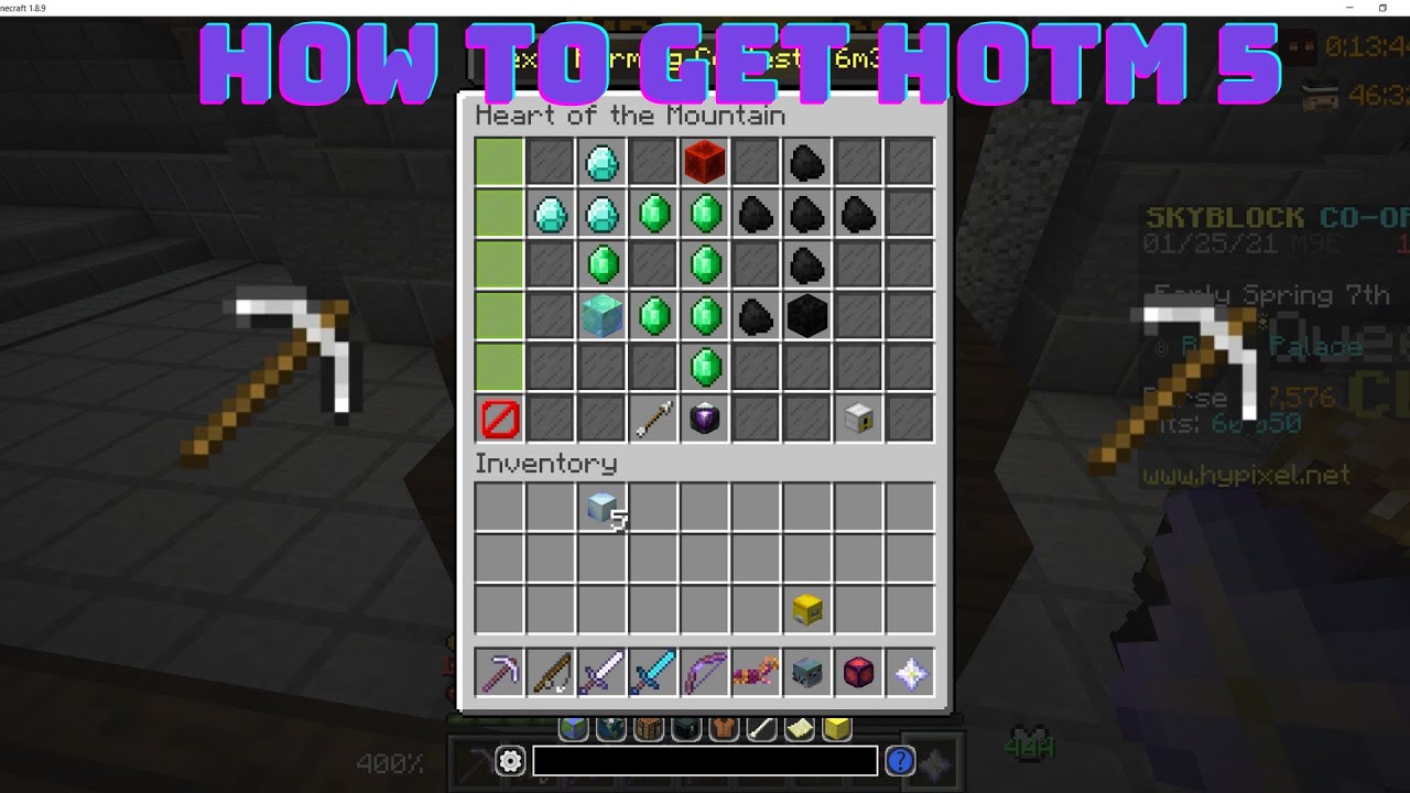 How to get Heart of the Mountian 5 FAST (Hypixel Skyblock) YouTube