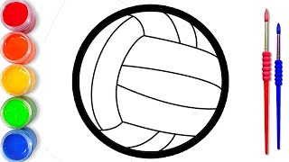 Bolalar uchun v rasm chizish/Drawing Volleyball for children/Рисование Волейбол для детей