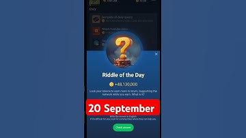 20 & 21 September Rebus of the Day X Empire | Of The Day X Empire Musk Empire Riddle #airdrop