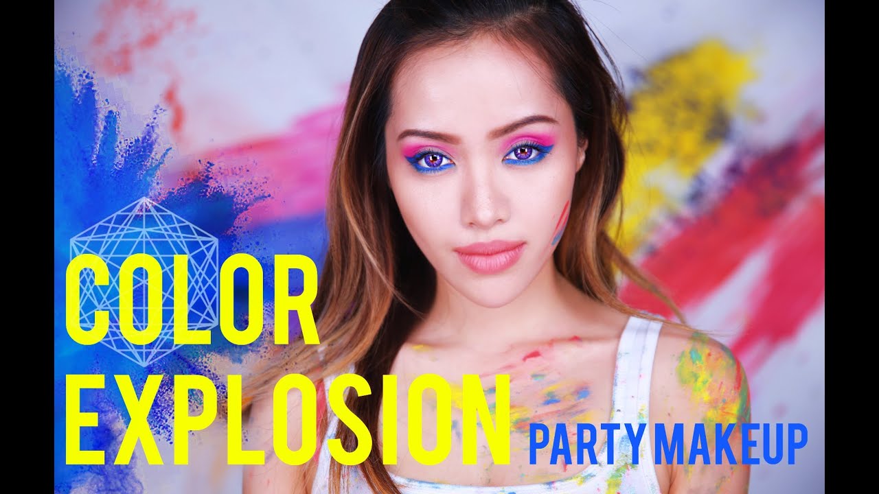 Color Explosion Party Makeup YouTube