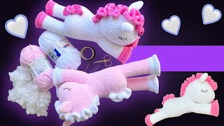 картинка: Вяжем лошадку спящую крючком 🥰 мастер-класс // часть 1