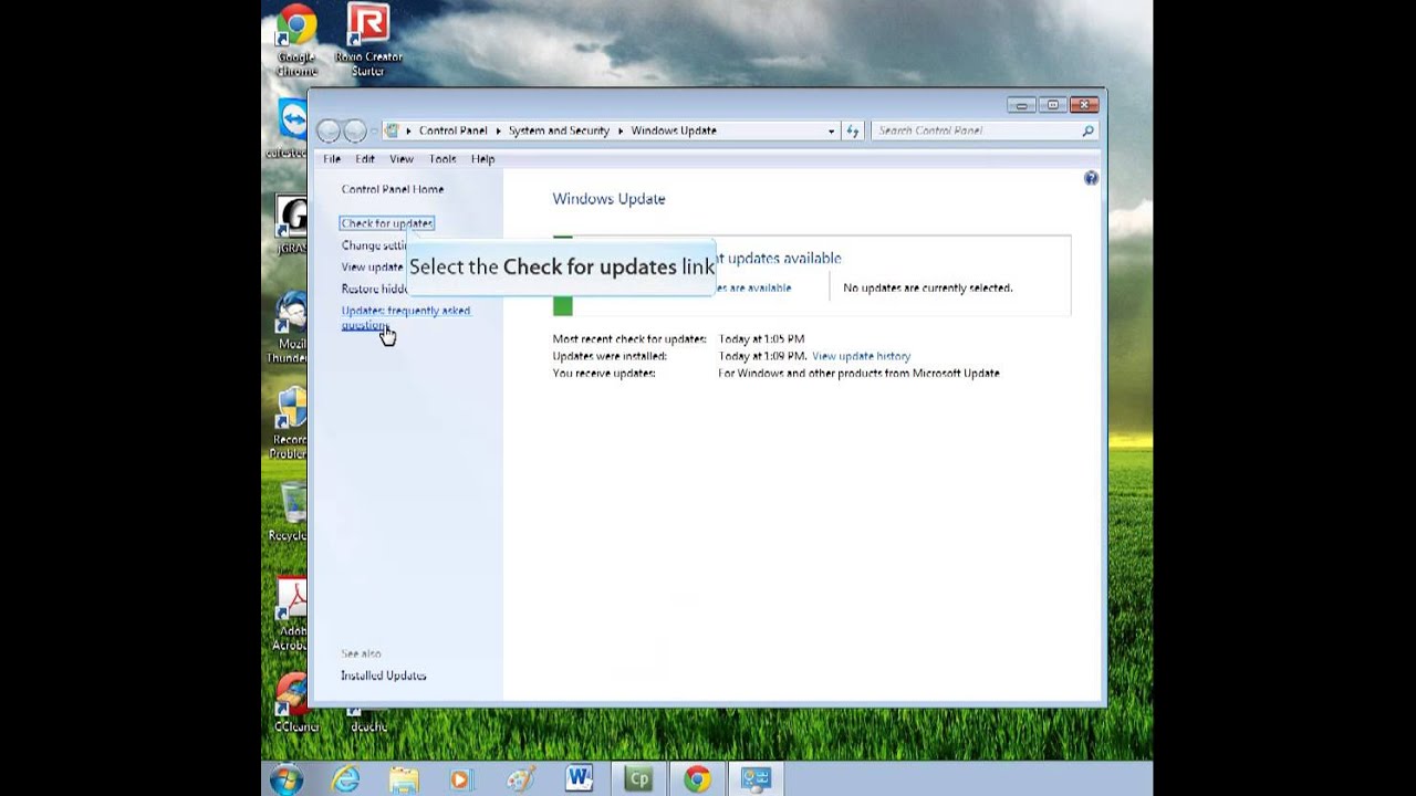 How to Update Windows 7 - YouTube