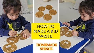 How to make a kid write | Homemade Stencil #writing #stencil #kidslearning #diy