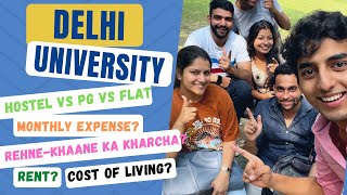 Hostel vs Pg vs Flat and Monthly Expense in Delhi University 2022 |Important Points | Vlog 10
