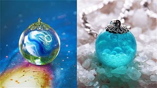 10 CHEAP AND EASY DIY JEWELRY IDEAS 5 Resin Accessories FAIRY PENDANTS MADE OUT OF AN EPOXY RESIN