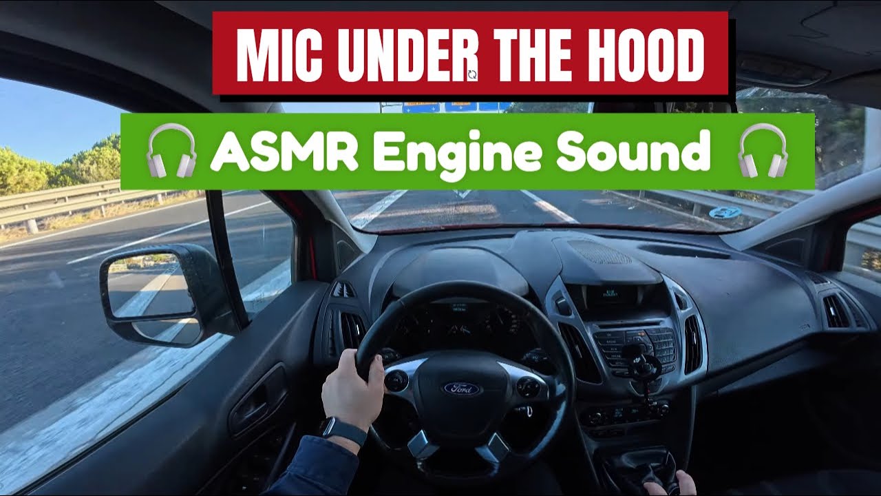 🔥POV Driving Ford Transit Connect 🚐 | ASMR Engine Sound 1.5 TDCi (Mic Under the Hood)