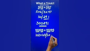 10295 x 10205 and 597 x 503 Done Mentally II Short Trick for Fast Multiplication #youtubeshorts