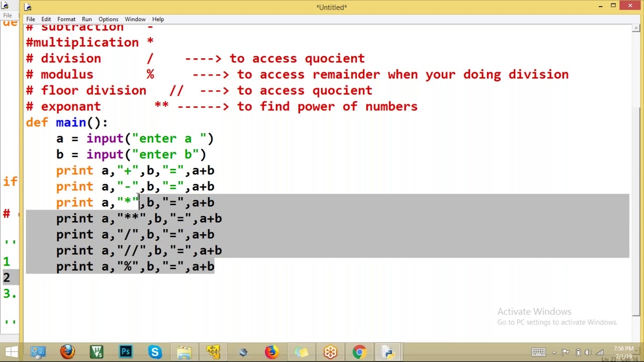 Python Arithmetic Operators Explained | Paresh | SoC Softech | Anjan ...