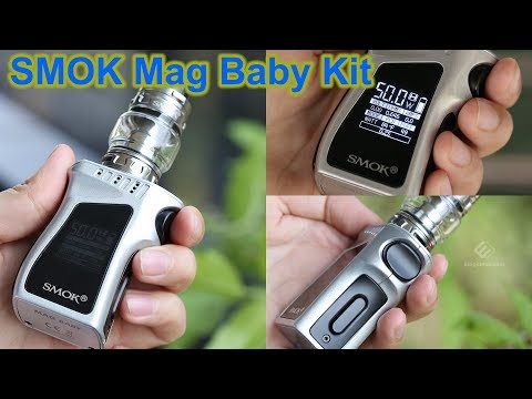 Unboxing SMOK Mag Baby Kit With V12 Baby Pirnce  1600mAh  50w Max Output  Elegomall-com