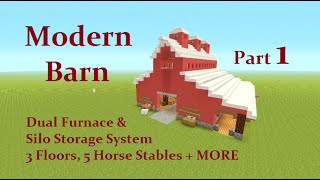 Here is a step by step build of a Modern Barn with tones of cool features. - 3 Floors high - 5 Horse stables - 2 Workstations - Dual 