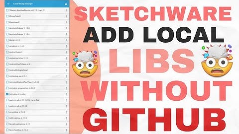 Sketchware Local Library add Without Github 😘🌸 ! Free Local Library Download for sketchware ☠️