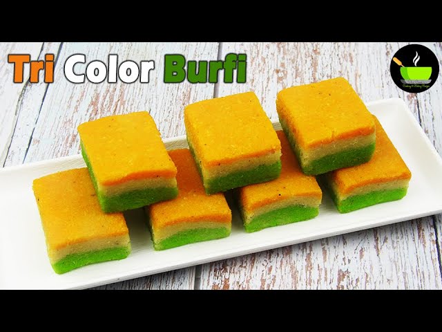 Tri colour coconut burfi | Tri color Recipes | Tiranga Recipes | Independence Day Special Recipes | She Cooks