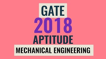 Memory Based Aptitude Questions & Solution | GATE 2018 MECHANICAL BRANCH