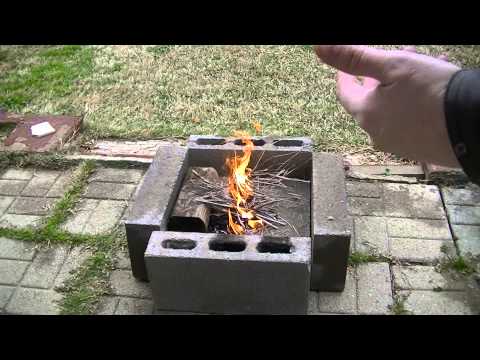 Lean-To fire building method