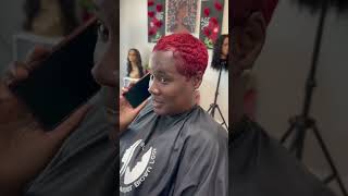 From black to red ❤️(relaxed hair) colortransformation