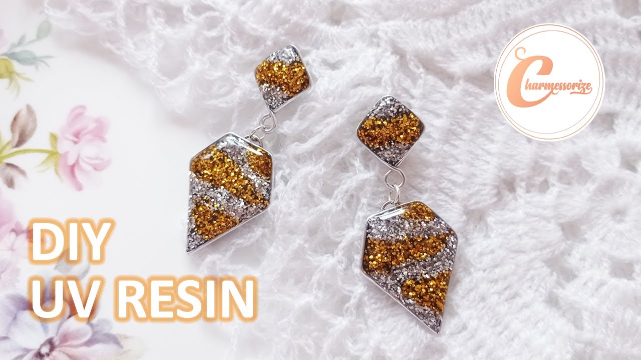 UV レジン | DIY UV Resin Craft & Accessories | No mold Make your own Bezels | UV resin Earrings