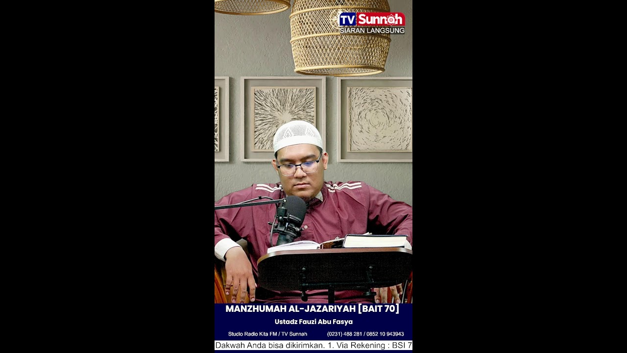 📢 LIVE Manzhumah Al-Jazariyah [Bait 70] - Ustadz Fauzi Abu Fasya #viral #tajwid