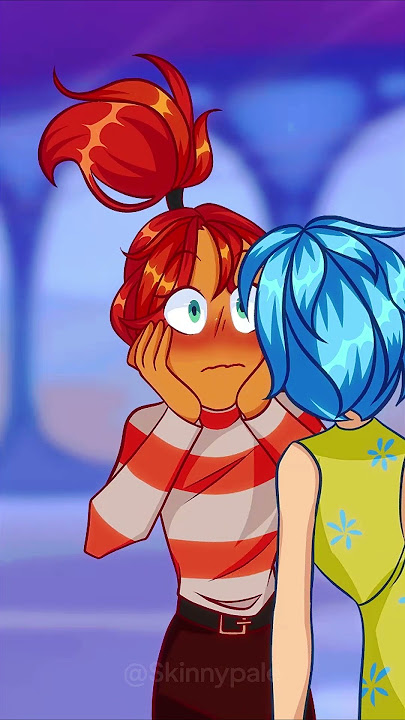 Anxiety KISS Joy 😘  (Inside out 2 Animation) #shorts #animation #memes