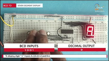 BCD To Decimal Decoder Circuit Using 7447 and 7 Segment Display