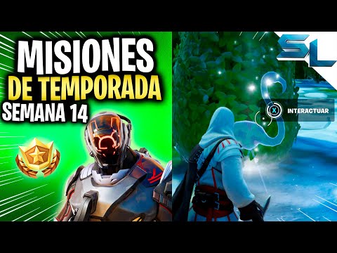 Como COMPLETAR TODAS las MISIONES DE TEMPORADA SEMANA 14 CAPITULO 3 FORTNITE