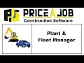 Plant &amp; Fleet Manager - Price A Job