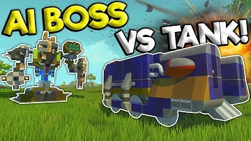 AI MECH VS TANK BATTLE! - Scrap Mechanic Gameplay - Best Builds