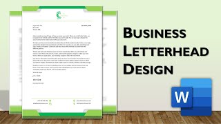 How to Create a Business Letterhead in Microsoft Word | Letterhead Template Design