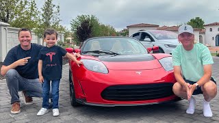 Tesla Roadster Ride is his ONLY Wish!