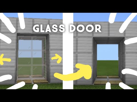 Minecraft Working Sliding Glass Door Tutorial You - How To Make Glass Opening Doors In Minecraft