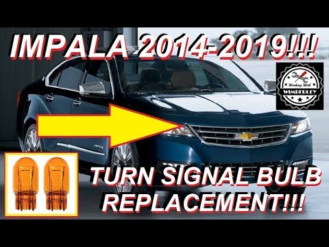 Chevy Impala Front Turn Signal Bulb Replacement 2014-2020 3.6L 7444 V6 2.5L ECOTEC LS LT LTZ Premier