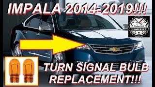 Chevy Impala Front Turn Signal Bulb Replacement 2014-2020 3.6L 7444 V6 2.5L Ecotec Ls Lt Ltz Premier