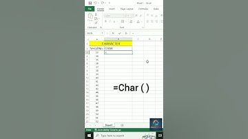 How to get Character with Char Function in Excel ||#shorts ||#excel