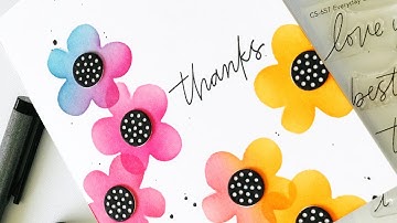 Thanks Card | Creating DIY Stencils with Die Cutting