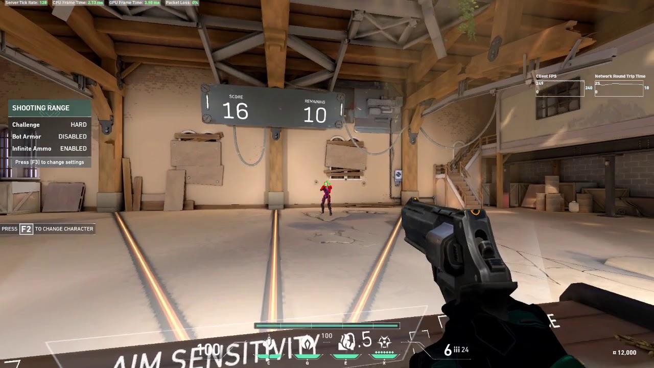 VALORANT Shooting Range HARD mode with Sheriff 26/30 YouTube