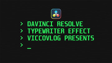 [Vicco] 達芬奇自製 最後一個預設 電腦打字機效果 | 免費下載