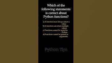 Python Q&A-serie (Q4) | Python Interview Prep #shorts