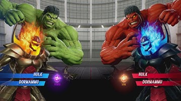 Hulk and Dormammu vs Red Hulk and Dormammu - MARVEL VS. CAPCOM: INFINITE