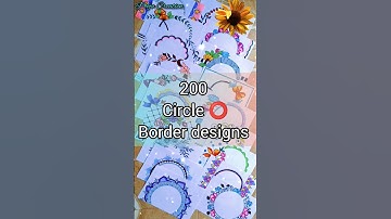 200 CIRCLE ⭕ BORDER DESIGNS/ PROJECT WORK DESIGNS In Just 50 Seconds  #ytshorts #shorts