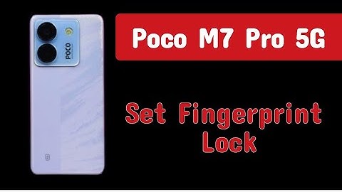How to Set fingerprint Lock in Poco M7 Pro 5G || Poco me Fingerprint Lock kaise Kare