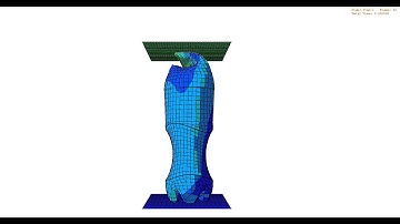 Topload analysis of plastic bottle - Abaqus Explicit Buckling mode swap