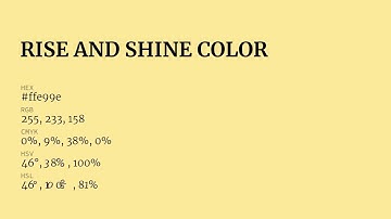 What color is Rise and Shine ? #ffe99e hex color - Yellow color - Warm color ffe99e