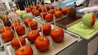 Sold out every day! Giant apple candy  Korean street food