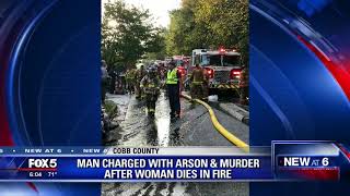 Man charged with arson & murder after woman dies in fire